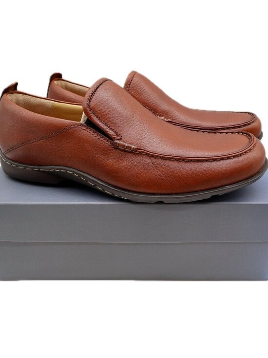 Hush Puppies GT Loafers Mens 10.5 Red Brown Leather Slip On Bounce H12466 main image 13